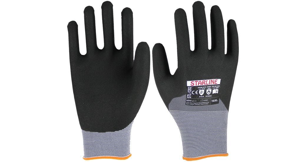 STARLİNE STL-1202 Nitril Köpük Eldiven 9 Numara