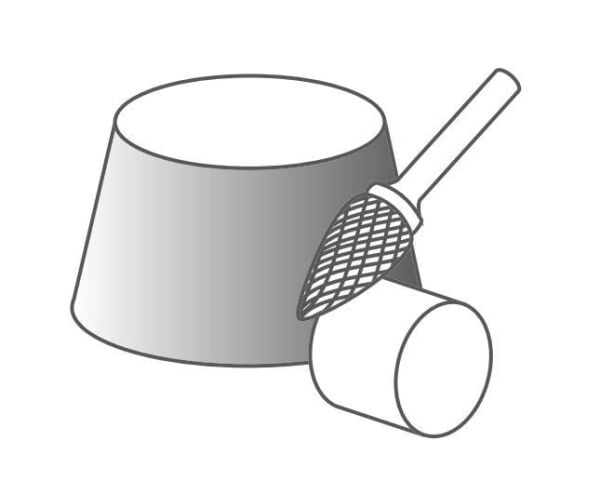 NEXON H Tipi 3 mm Oval Elmas - Karbür Kalıpçı Freze Ucu (Dremel Uyumlu)