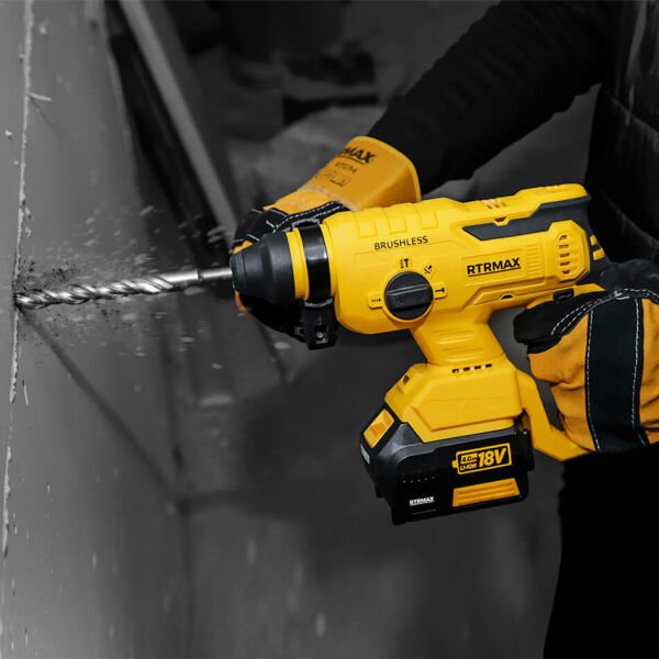 RTRMAX AKÜLÜ ELEKTROPNÖMATİK KIRICI DELİCİ KÖMÜRSÜZ 2.2J AKÜSÜZ X-LION - RTX2095B