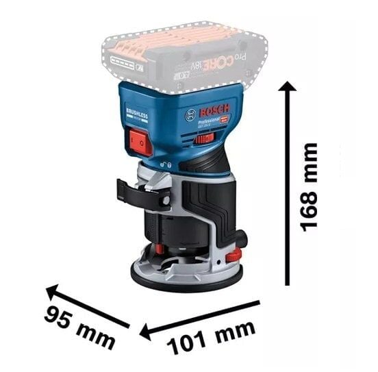 BOSCH GKF 18V-8 Avuç Tip Akülü Freze 4 Ah Tek Akülü