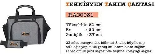 RETTA TEKNİSYEN TAKIM ÇANTASI
