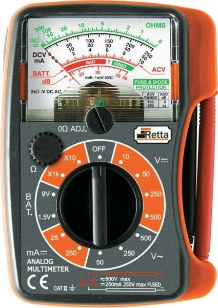 Retta RMM0066 AC/DC Analog Multimetre
