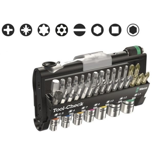 WERA Tool-Check 1 Zyklop Mini Cırcır Seti (05073220001)