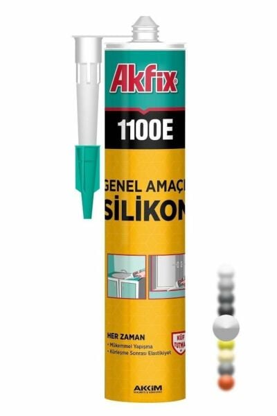 Akfix 1100E Şeffaf Genel Amaçlı Silikon 280GR