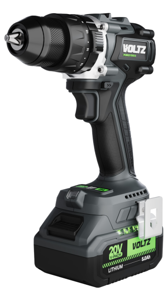 VOLTZ VZDR-20I Kömürsüz Şarjlı Darbeli Matkap  20 Volt 5 Amper Çift Akülü