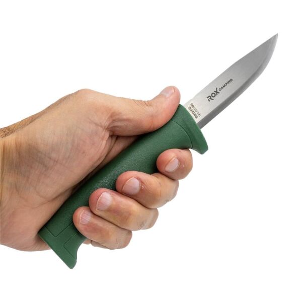 ROX CAMPING 0319 Busch Craft Eco Paslanmaz Çelik Kamp Bıçağı (Yeşil)