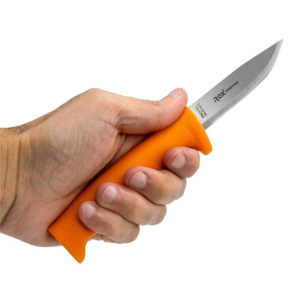 ROX CAMPING 0320 Busch Craft Eco Paslanmaz Çelik Kamp Bıçağı (Turuncu)