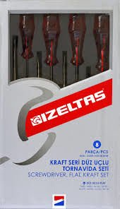 İzeltaş- Kraft Seri Düz Uçlu Tornavida Serisi 8 Parça - 4100008108