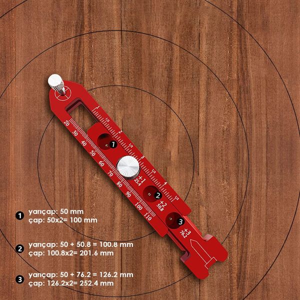 ROX Wood Dairesel İşaretleme Cetveli (153ROX0165)