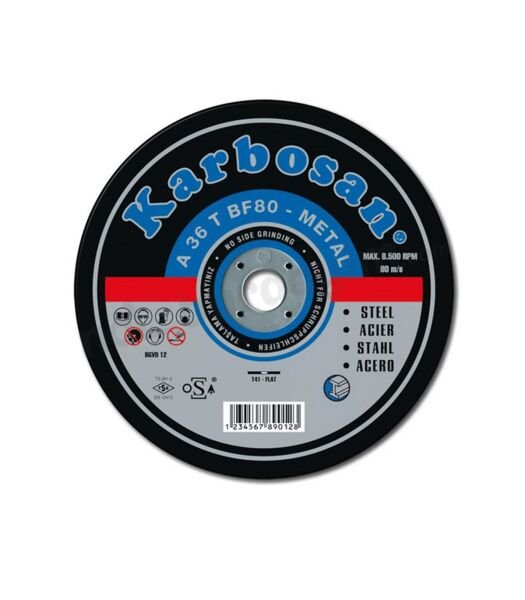 Karbosan Metal Kesme Diskleri Düz 230 x 3.0 x 22.23 - 910050