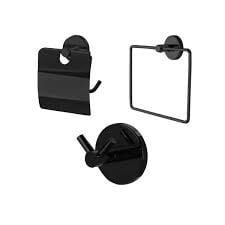 Zümrüt Aksesuar Seti 3Lü Siyah