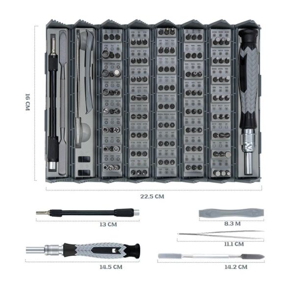 ROX 0307 Bits Uçlu Hassas Tornavida Seti 126 Parça