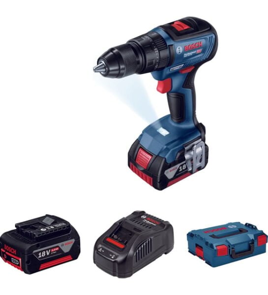 Bosch GSB 18V-50 Akülü Darbeli Vidalama Makinesi 2x5.0Ah - 06019H5101