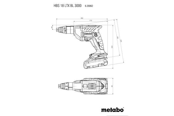 METABO HBS 18 LTX BL 3000 Akülü Alçıpan Vidalama 18 Volt 2.0 Ah