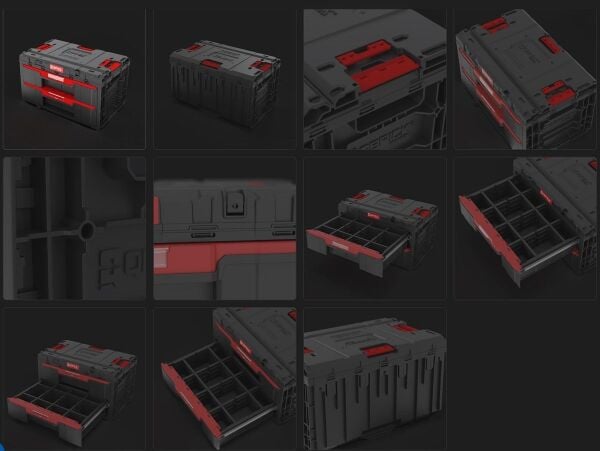 QBRICK System ONE 3'lü WorkShop Tekerli Takım Çantası Çekmeceli