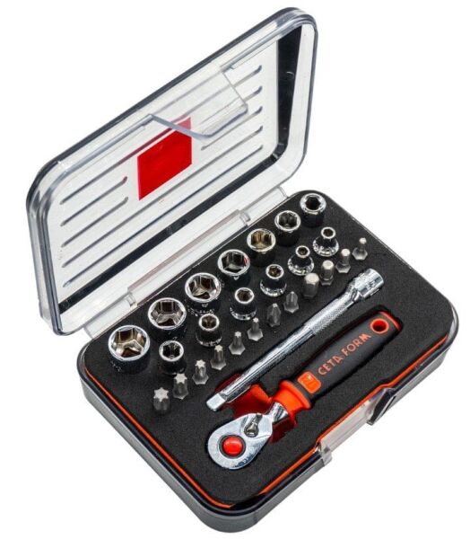 Ceta Form C00-27PH5 1/4'' Lokma Takımı 27 Parça (Plastik Kutulu)