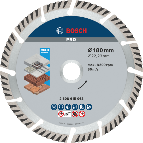 BOSCH 180 mm Universal Beton-Yapı Malzemeleri için Elmas Testere