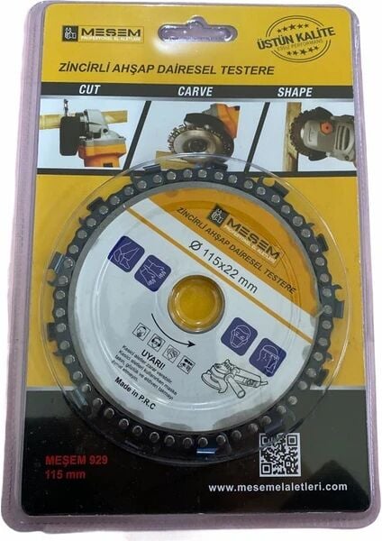 Meşem 929- Zincirli Ahşap Testere 115mmX22mm