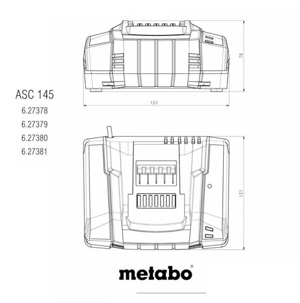 METABO ASC 145 Şarj Cihazı 12-36 Volt