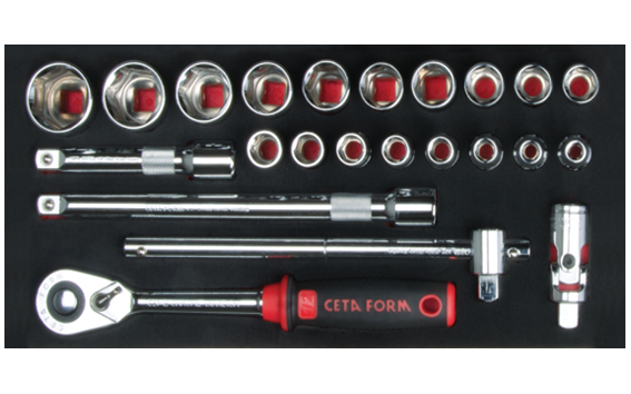 CETA 1/2'' Altı Köşe Çantalı Lokma Takımı 49 Parça