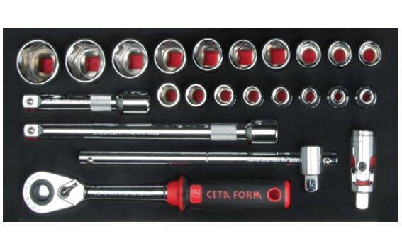 CETA 1/2'' Altı Köşe Çantalı Lokma Takımı 49 Parça