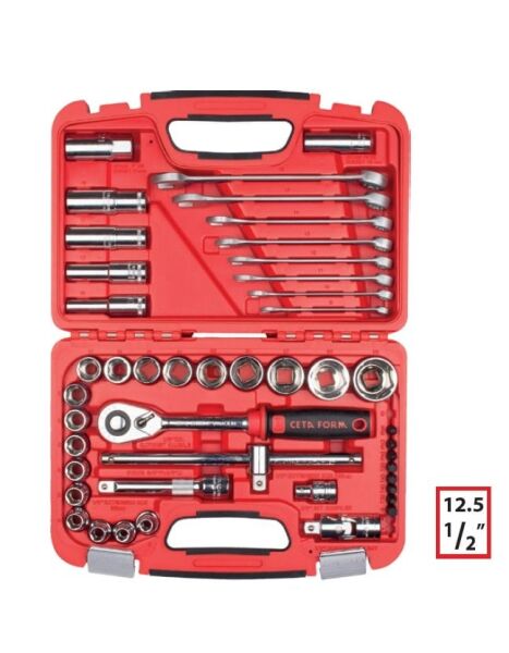 CETA 1/2'' Altı Köşe Çantalı Lokma Takımı 49 Parça