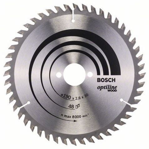 BOSCH Pro Wood 190x30 mm 48 Diş Ahşap Daire Testere Bıçağı
