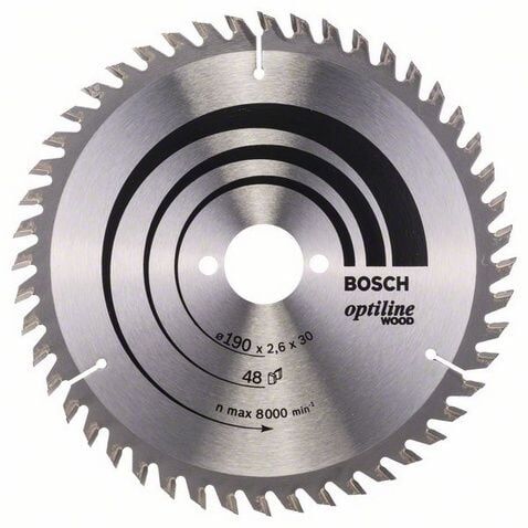 BOSCH Pro Wood 190x30 mm 48 Diş Ahşap Daire Testere Bıçağı