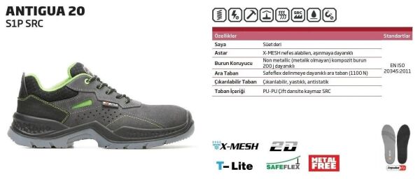 EXENA ANTIGUA 20 S1P SRC Süet İş Ayakkabısı (Numara Seçiniz)