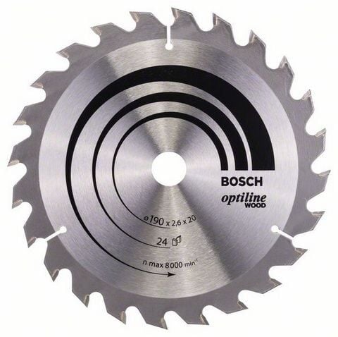 BOSCH Ahşap İçin 190x20 mm 24 Diş Daire Testere Bıçağı