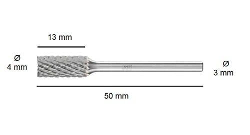 NEXON A Tip 4 mm Silindir Elmas - Karbür Kalıpçı Freze Ucu (Dremel Uyumlu)