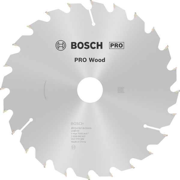 BOSCH Pro Wood 210 mm 24 Diş Ahşap Daire Testere Bıçağı