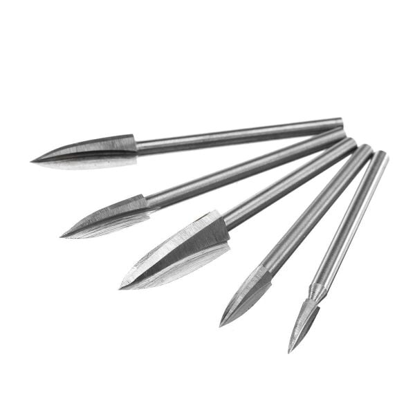 ROX Wood 3 mm Oyma Freze Seti 5 Parça (Dremel Uyumlu)