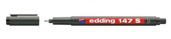 EDDING E-147S Silgili Siyah Asetat Kalemi