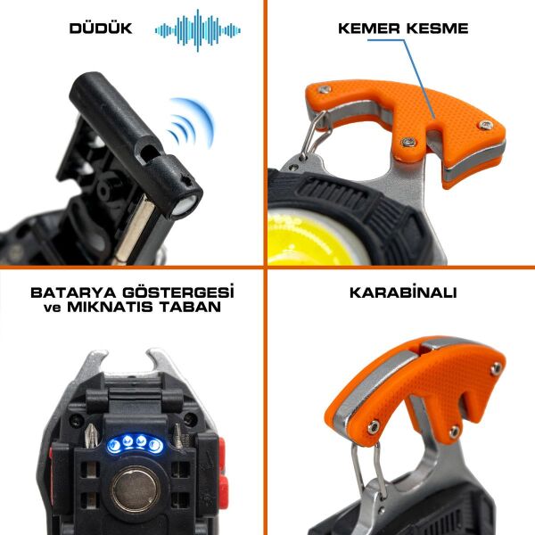 ROX Outdoor Çakmak Fonksiyonlu Kamp Feneri 500 Lümen (153ROX0230)