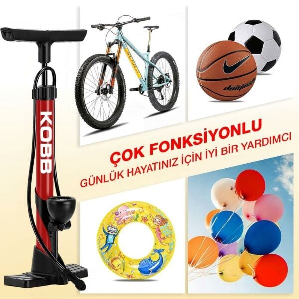 KOBB KB3848 Analog Basınç Göstergeli Taşınabilir El Pompası  87 Psi