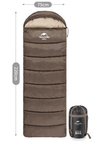 NATUREHIKE U250 Uyku Tulumu -10 Derece (Kahverengi-Sol)