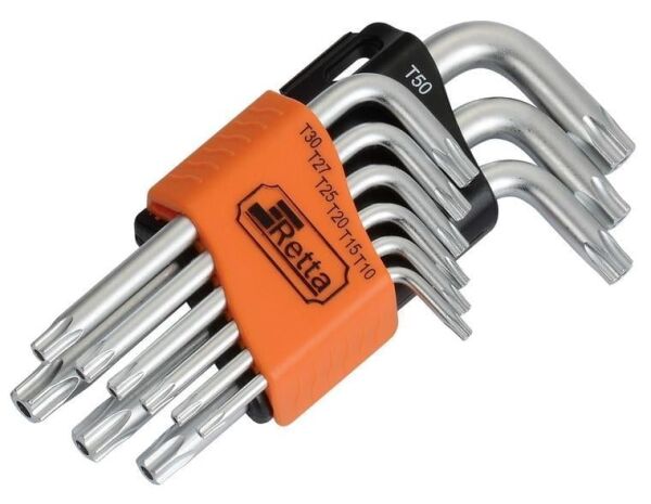 Retta Delikli Torx Allen Kısa 9 Parça RAT7009