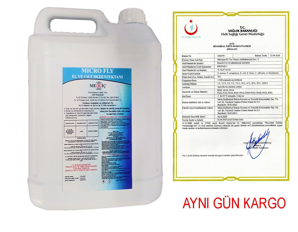 Micro Fly Meriç El ve Cilt Dezenfektanı 5 Lt.