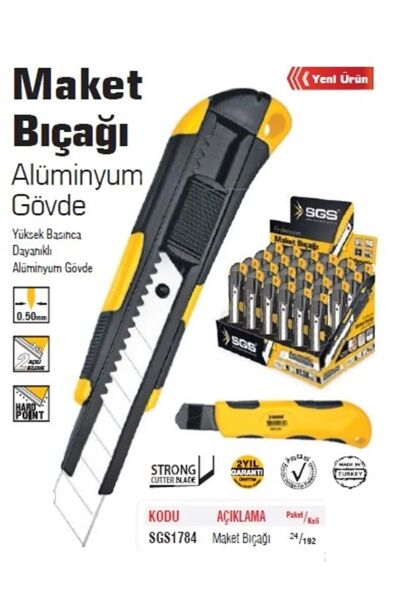 SGS 1784- Alüminyum Gövdeli Maket Bıçağı