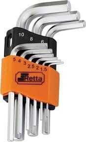 Retta Kısa Allen Anahtar Takımı 9 Parça RAT3009