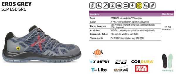 EXENA EROS S1P ESD SRC İş Ayakkabısı (Numara Seçiniz)