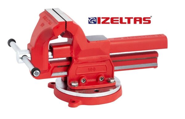 İZELTAŞ Dövme Çelik Mengene (Döner Tabla Dahil) 125 mm