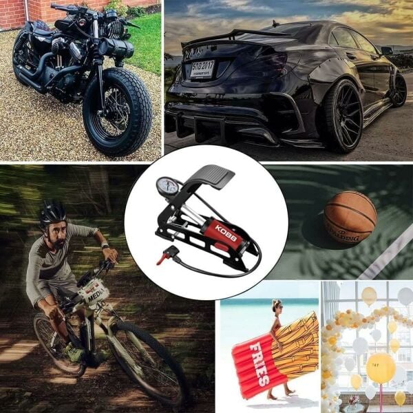 KOBB KB0901 Basınç Göstergeli Ayak Pompası 87 Psi