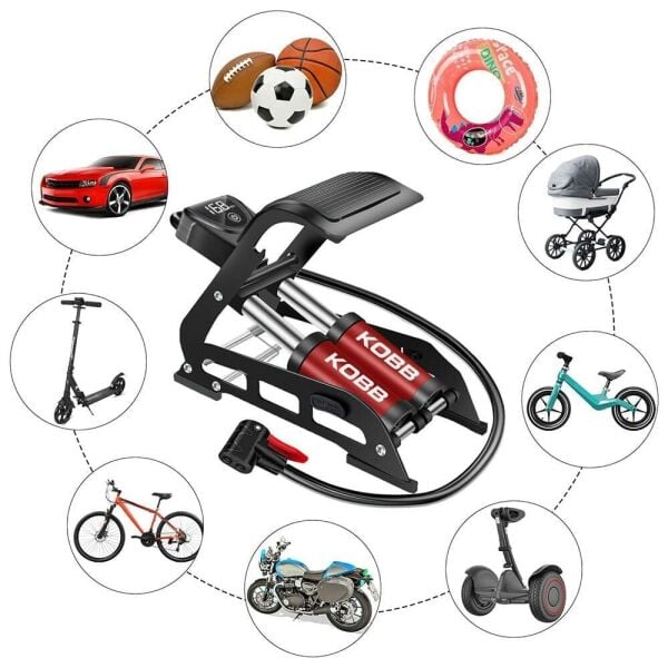 KOBB KB5402D Çift Pistonlu Dijital Göstergeli Ayak Pompası