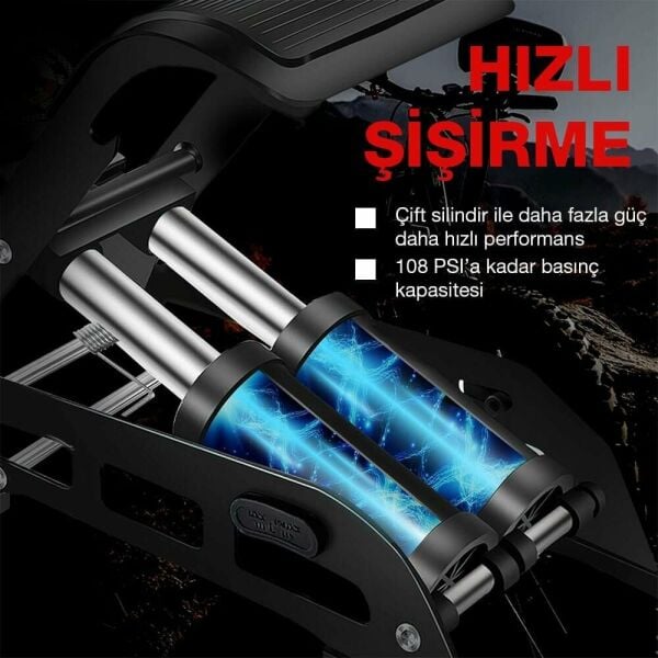 KOBB KB5402D Çift Pistonlu Dijital Göstergeli Ayak Pompası