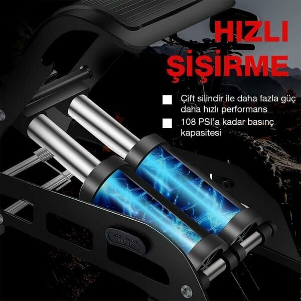 KOBB KB5402D Çift Pistonlu Dijital Göstergeli Ayak Pompası