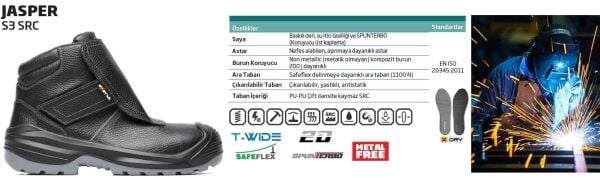 EXENA JASPER S3 SRC Kaynakçı İş Botu (Numara Seçiniz)