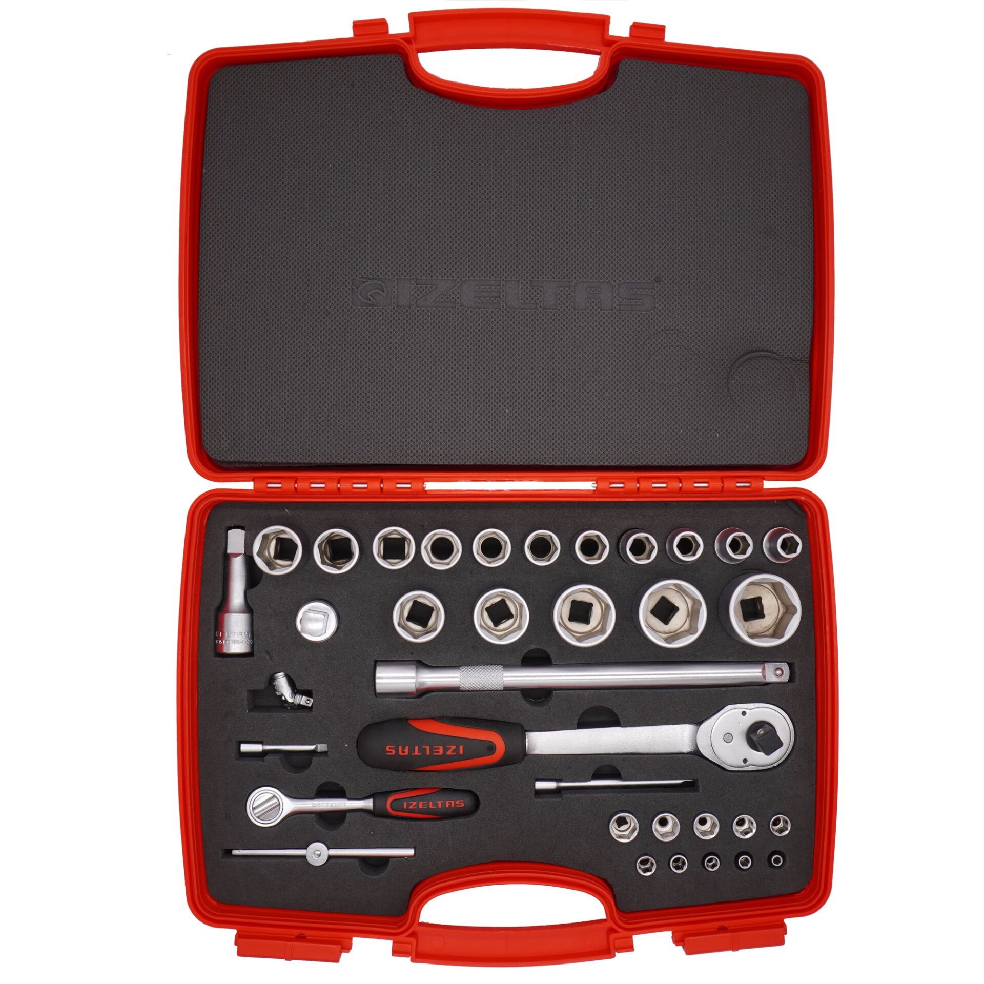 İzeltaş- 1/4'' - 1/2'' Altı Köşe Lokma Anahtar Takımı 35 Parça - 1113001038