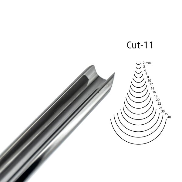 KIRSCHEN  Two Cherries Düz Tip Geniş Oluklu Iskarpela 10 mm Cut11 (3111010)